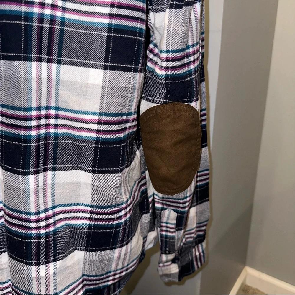 Aeropostale Flannel with Elbow Patches Size M - Picture 6 of 8